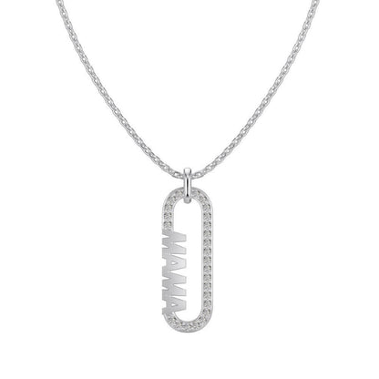 Dainty Paper Clip Pendant Necklace