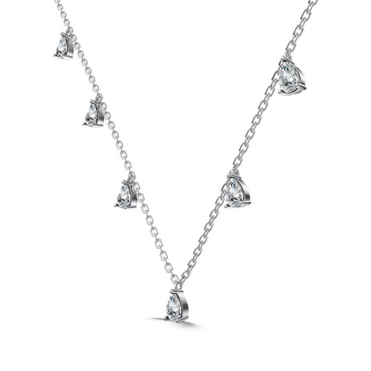 Elegant Tassel Zirconia Necklace