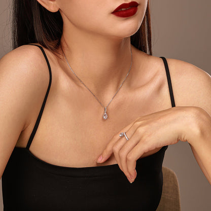 Classic Pear Cut Gemstone Necklace

