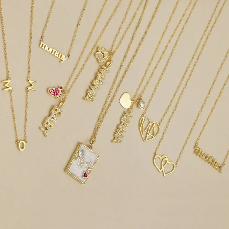 Polished Heart and "MAMA" Drop Necklace


