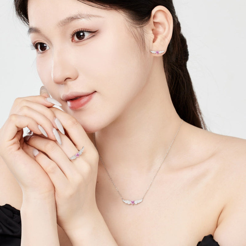 Fairy Tale Heart & Wings Necklace

