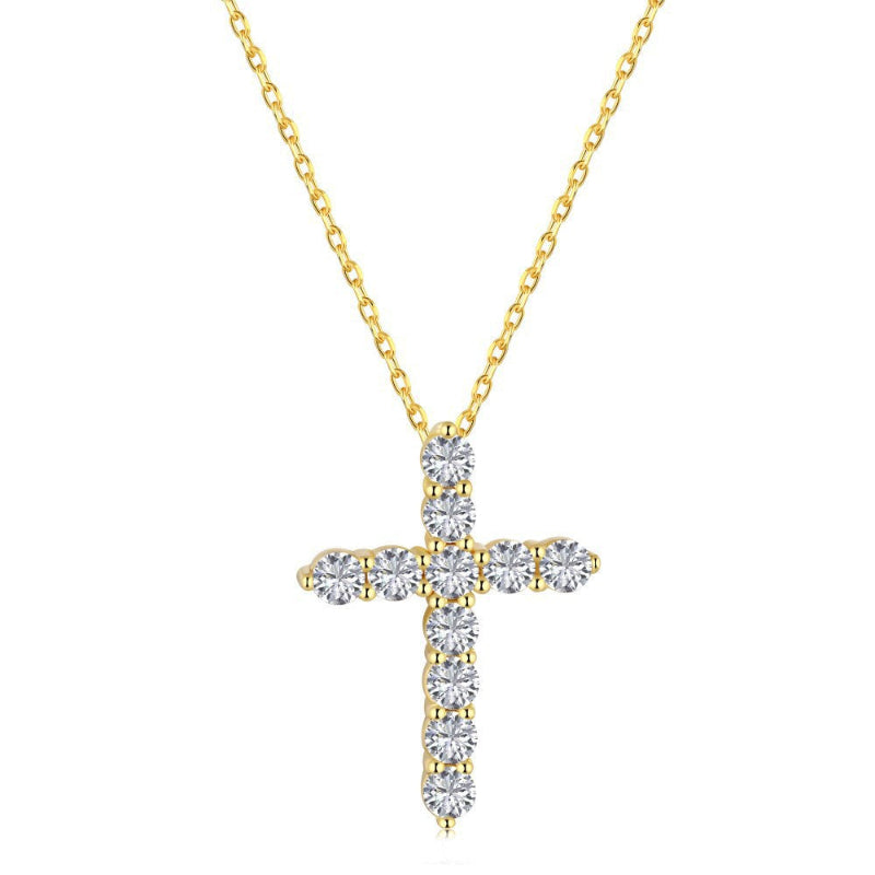 Chic Silver Cross with a Radiant Shine

