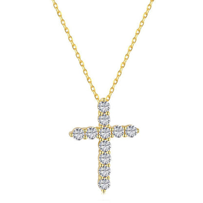 Chic Silver Cross with a Radiant Shine

