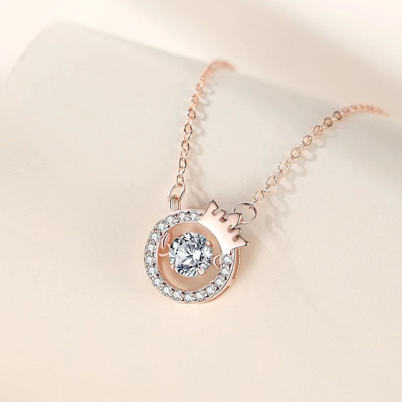 Sparking dance round necklace king jewelry