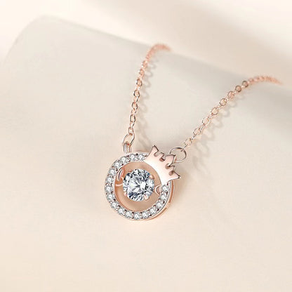 Sparking dance round necklace king jewelry