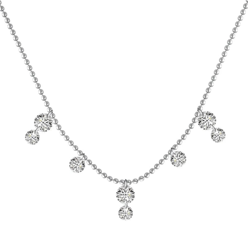 Dazzling Beaded Diamond Necklace