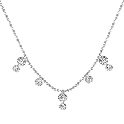 Dazzling Beaded Diamond Necklace
