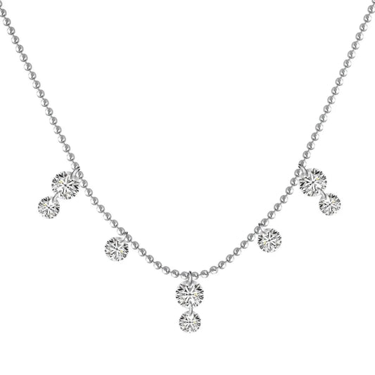 Dazzling Beaded Diamond Necklace