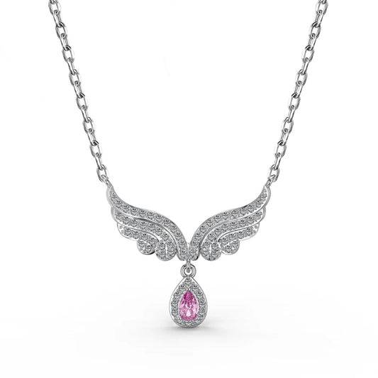 Elegant Zirconia Wings Necklace