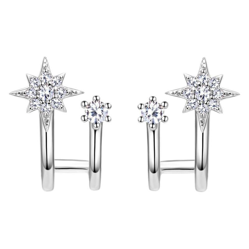 Premium Gold Vermeil Moissanite Star Studs


