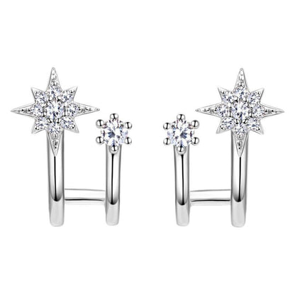 Premium Gold Vermeil Moissanite Star Studs

