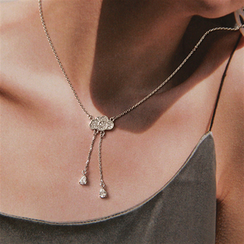 Pave Cloud with Teardrop Dangles

