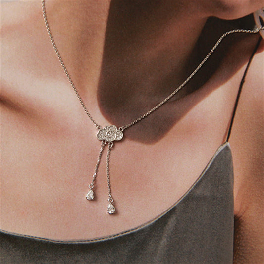 Pave Cloud with Teardrop Dangles

