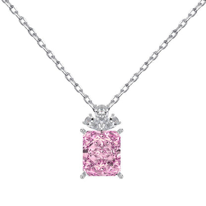 Dazzling Diamond-Cut Rectangle Pendant