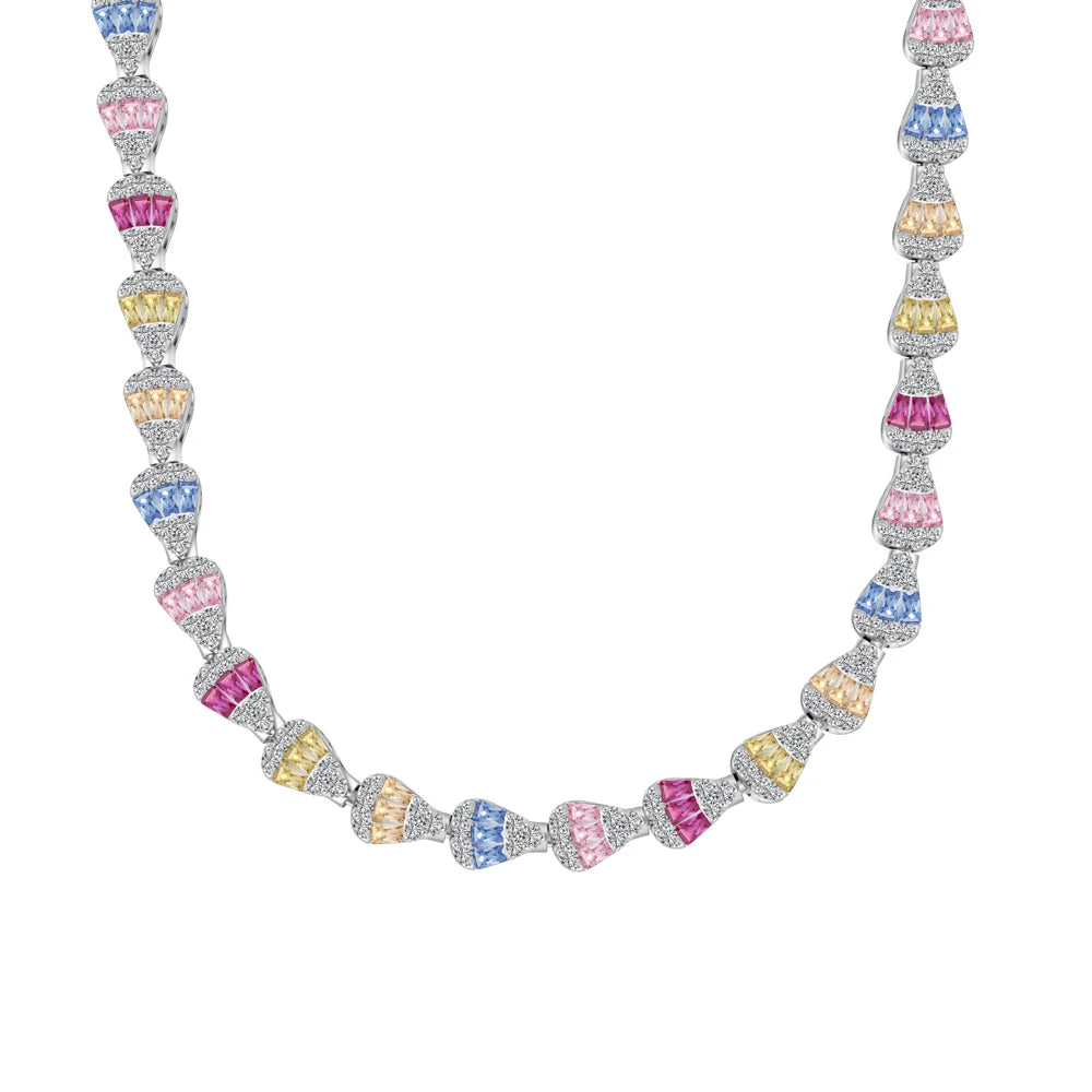 Dazzling Diamond-Like Tennis Necklace