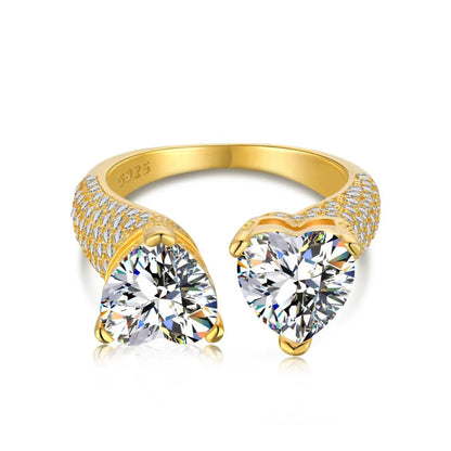 Elegant Heart Shaped Stone Ring

