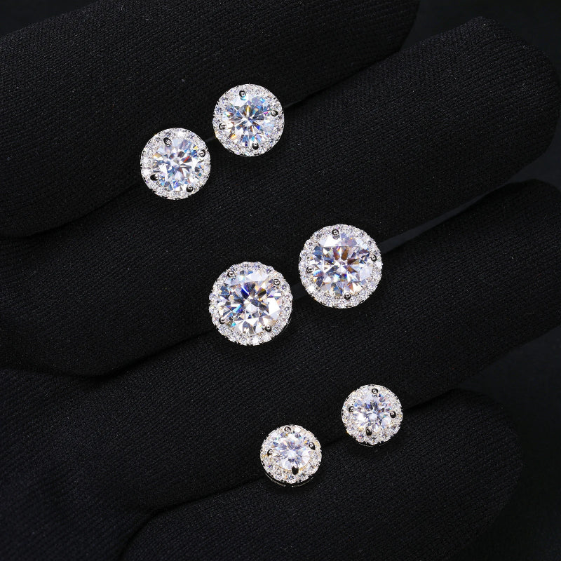 Cluster Diamond Halo Studs

