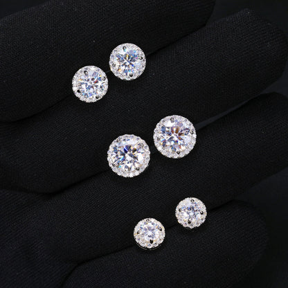 Cluster Diamond Halo Studs

