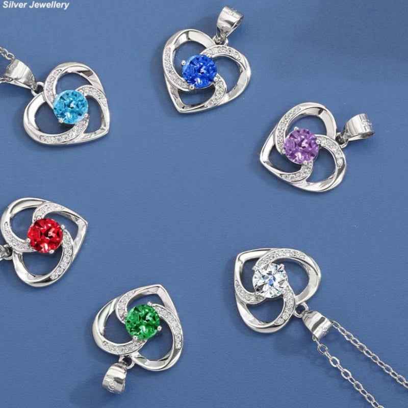 heart diamond pendant