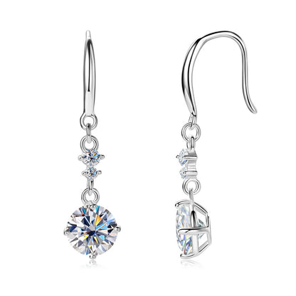 Minimalist Moissanite Hook Earrings

