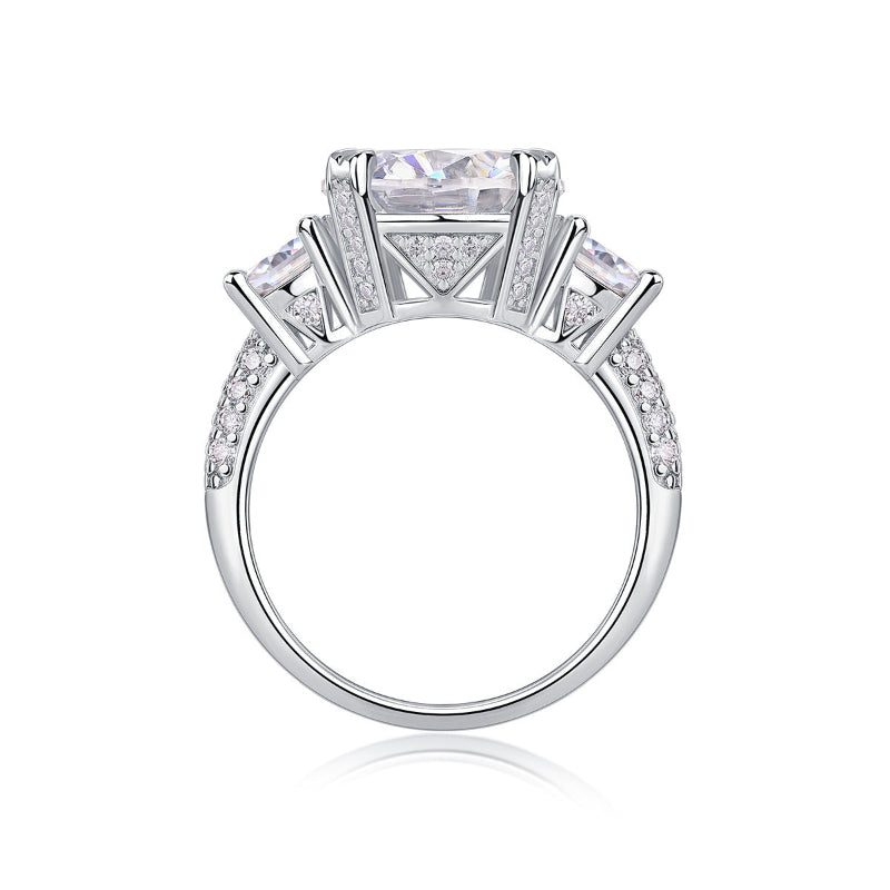 Silver Tone Moissanite Cocktail Ring

