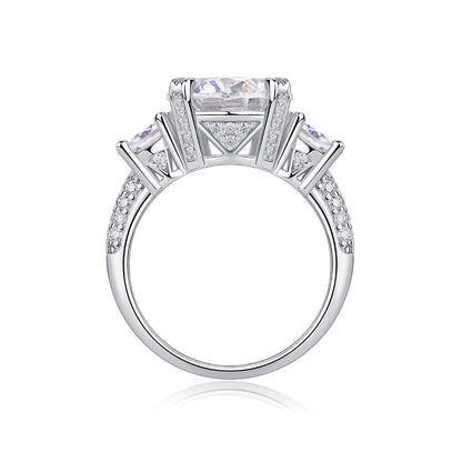 Silver Tone Moissanite Cocktail Ring

