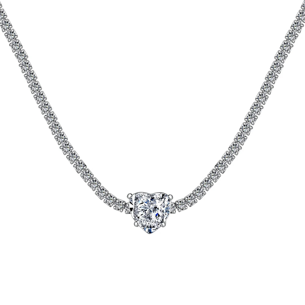 Glamorous Cubic Zirconia Tennis Necklace