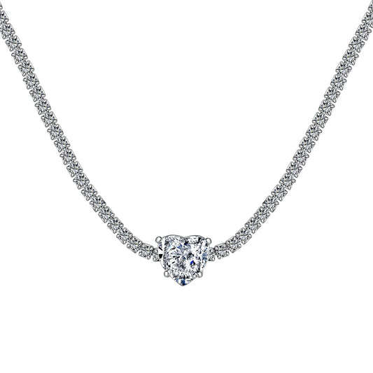 Glamorous Cubic Zirconia Tennis Necklace