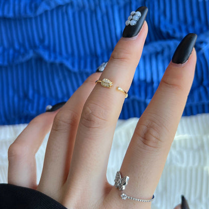 adjustable butterfly ring