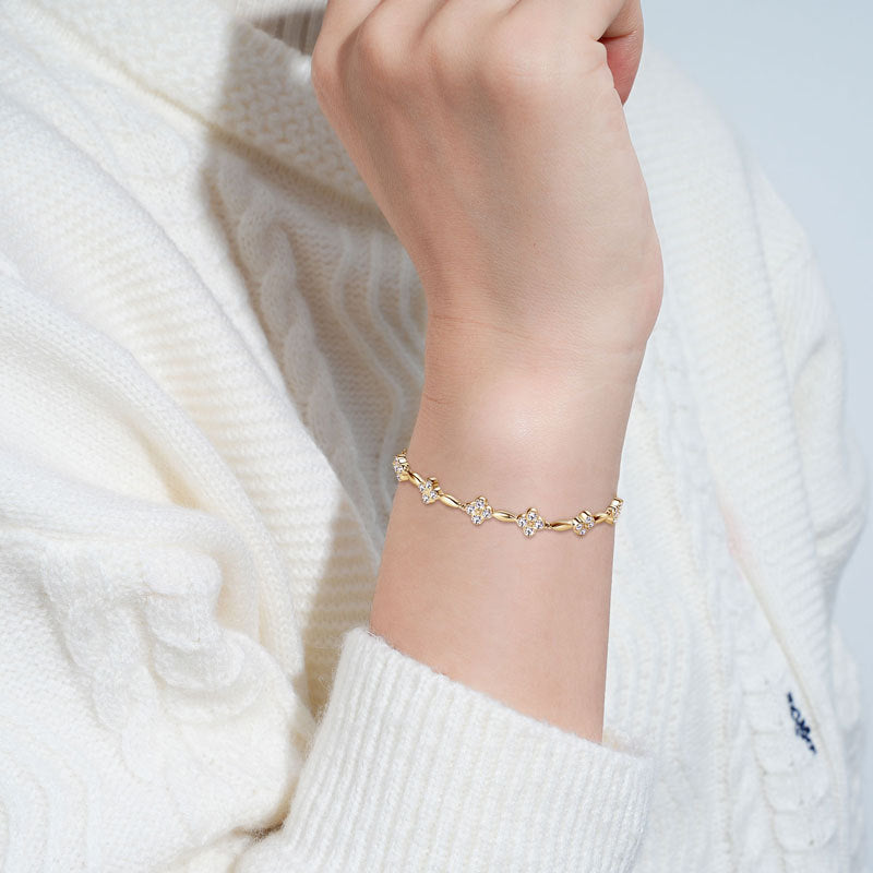 Premium 925 Silver Gold Finish Bracelet

