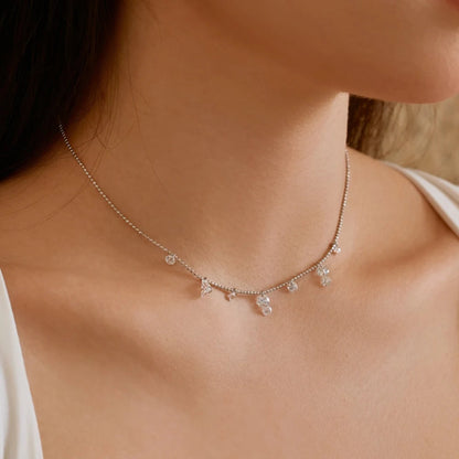Luxurious Beaded Diamond Necklace