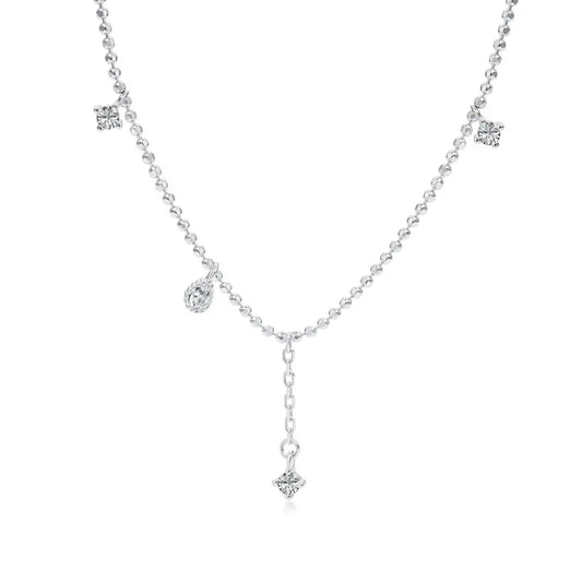 Delicate Cubic Zirconia Infinity Necklace