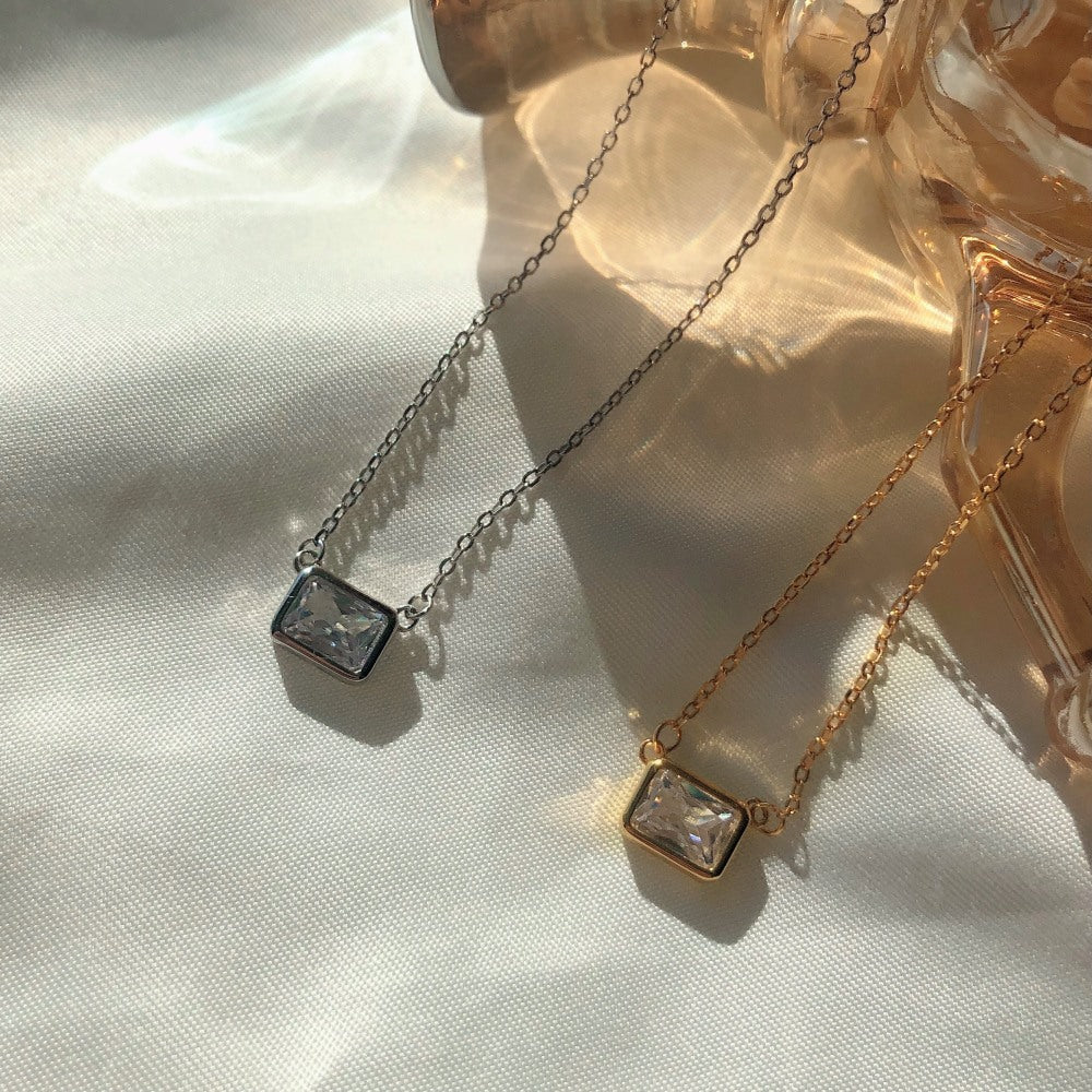 Luxury Square Diamond Necklace