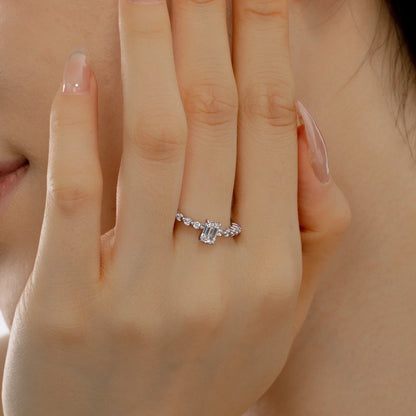 Delicate Emerald Cut Ring