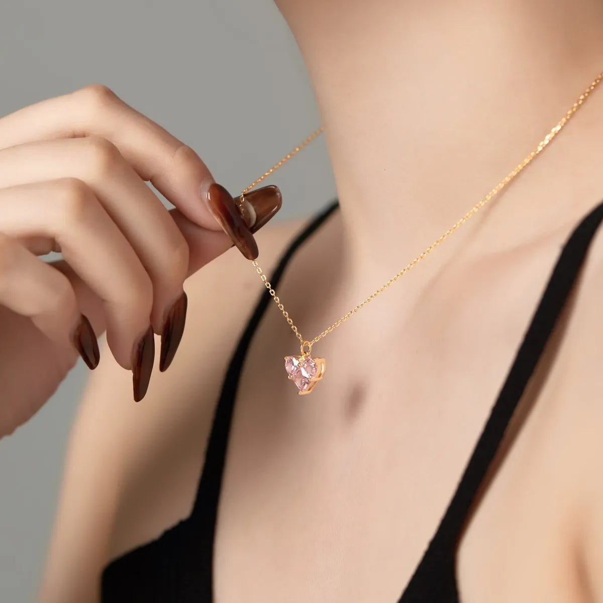 Prong Set Heart Pendants