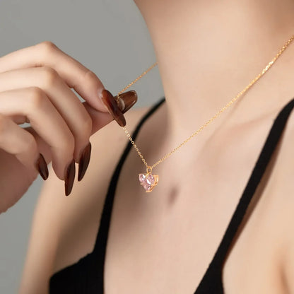 Prong Set Heart Pendants