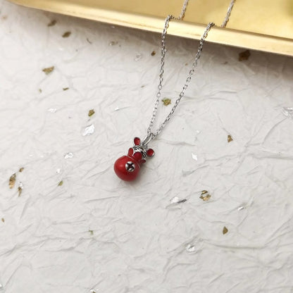 Sterling Silver Mouse in a Bag Necklace

