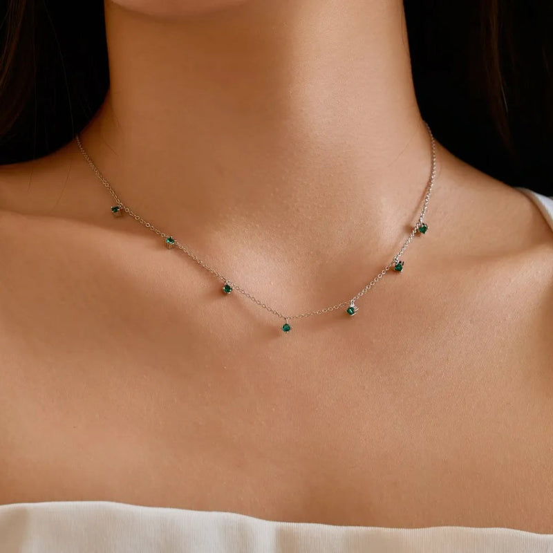 Unique Zirconia Tassel Necklace