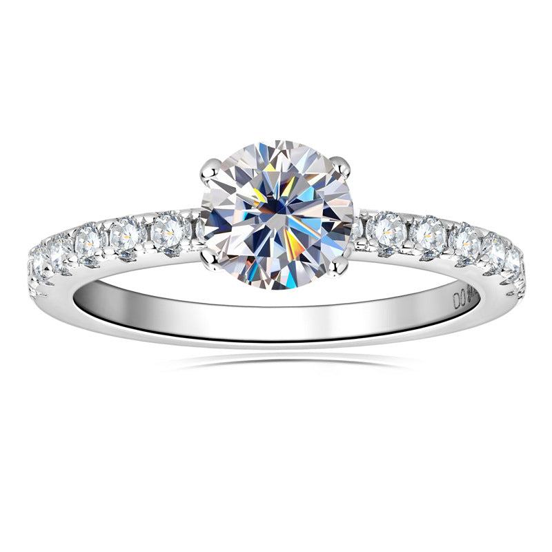 Premium 925 Sterling Silver Moissanite Bridal Ring

