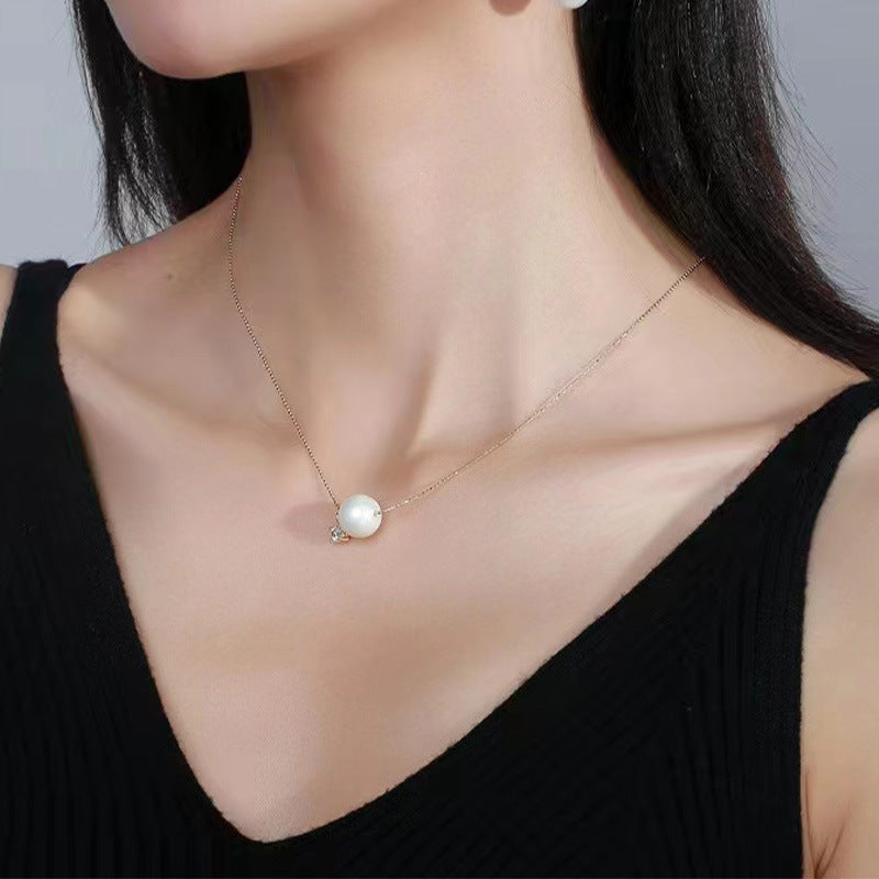 Minimalist Pearl Zirconia Necklaces
