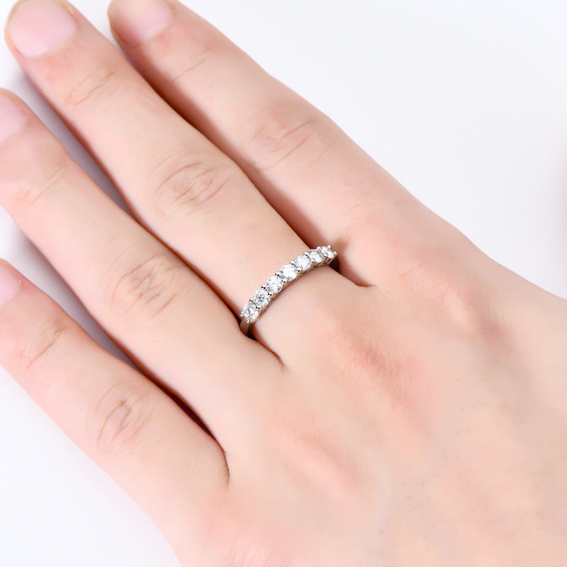 Brilliant Cut Moissanite Row Ring

