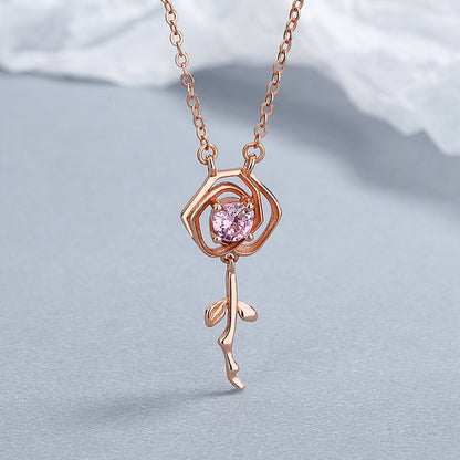Romantic Rose Charm Necklace

