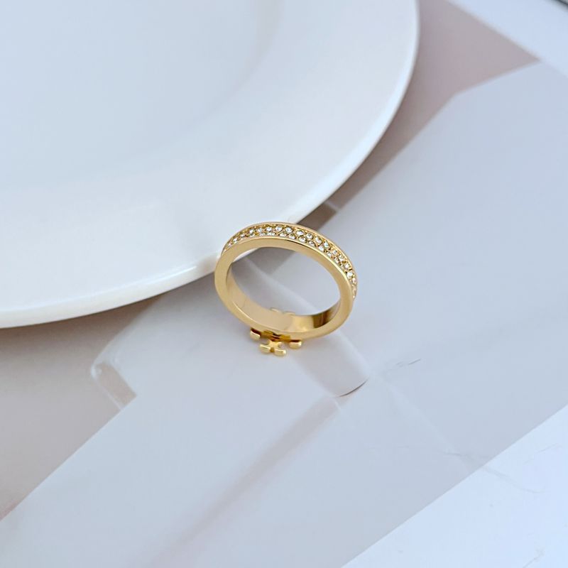Classic Gold and Crystal Rings

