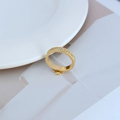 Classic Gold and Crystal Rings

