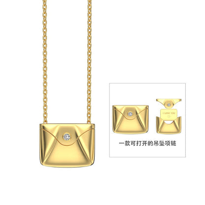 Engraved Mini Envelope Pendant
