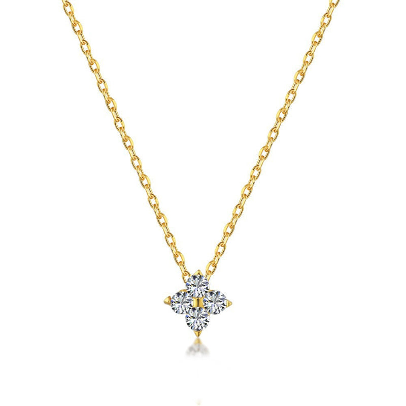 Dazzling Zircon Flower Pendant