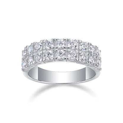 Vintage Style Two-Tier Moissanite Band

