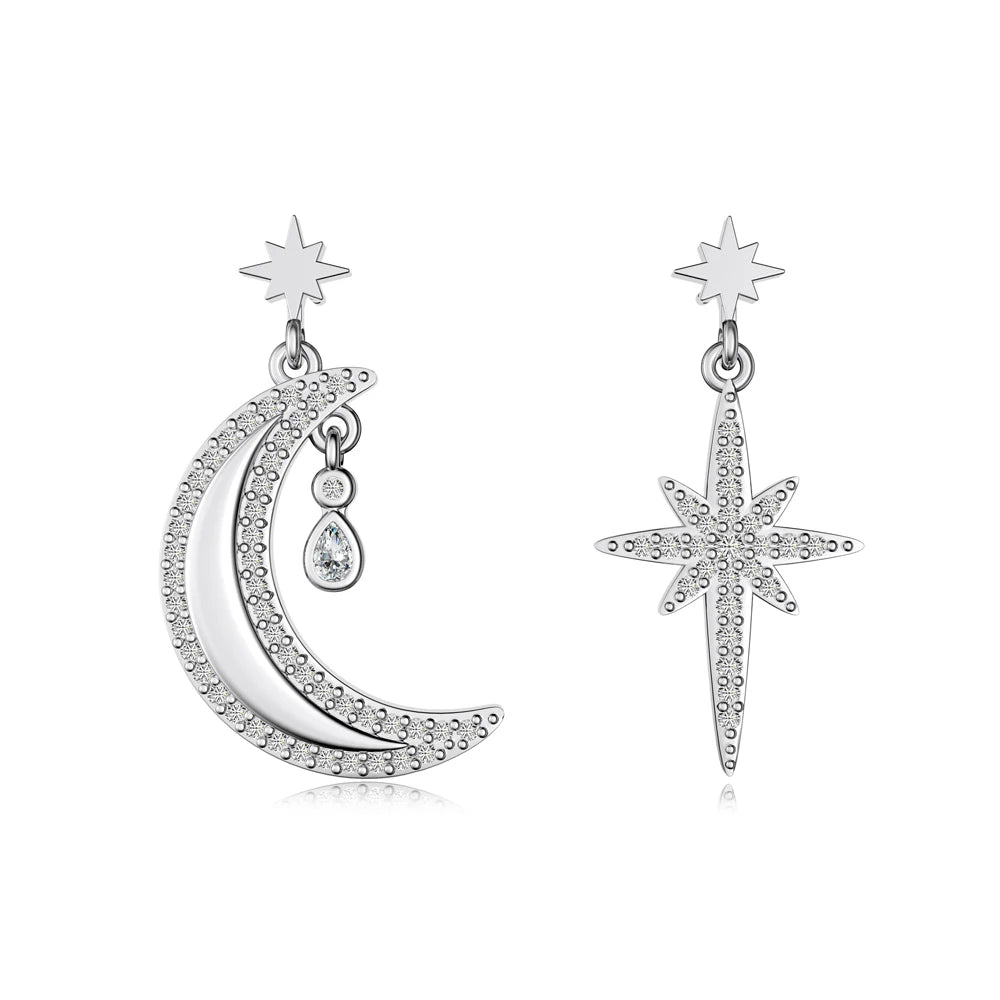 Edgy Crescent Octet Dissymmetry Earrings