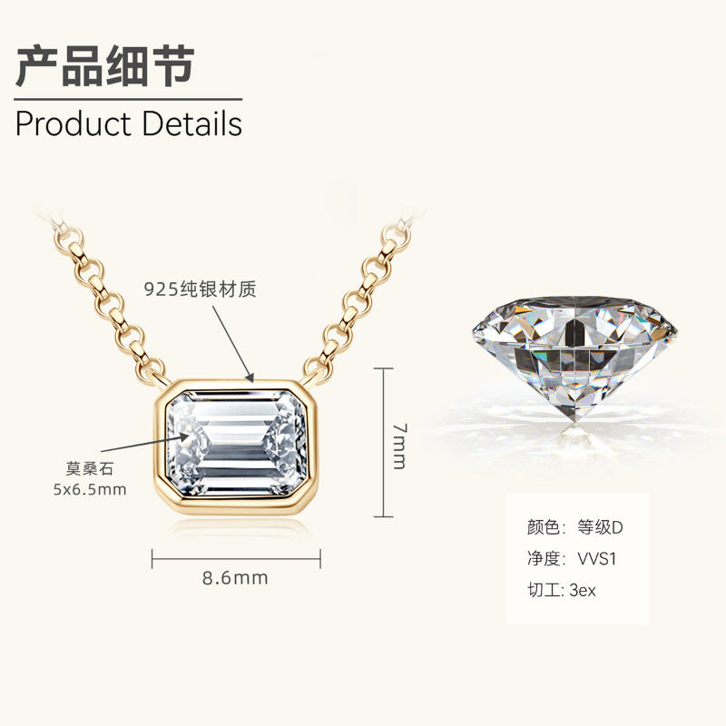 Dazzling Moissanite Solitaire Chain


