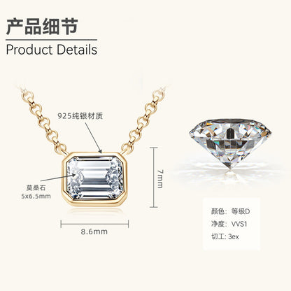 Dazzling Moissanite Solitaire Chain

